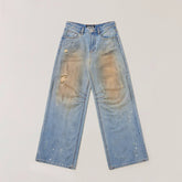 Origin of Wildness Wide-Leg Denim Pants - CHINASQUAD