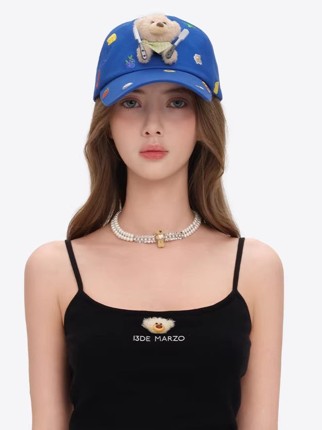 Breakfast Embroidery Baseball Cap