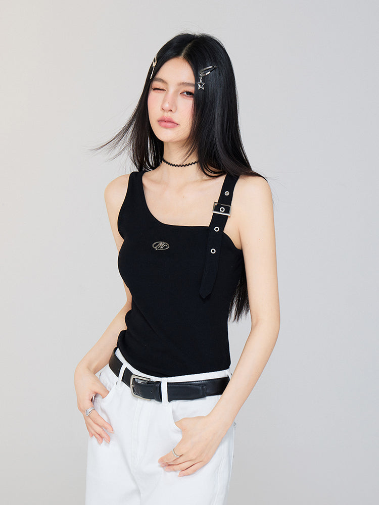 Irregular Off - the - Shoulder Vest