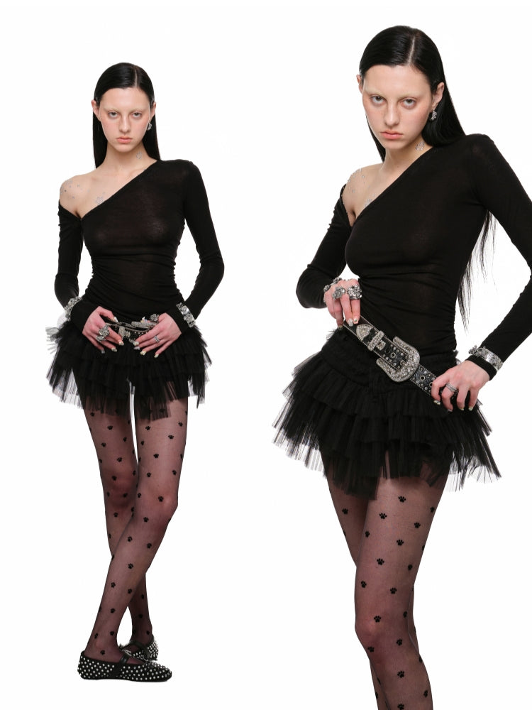 Layered Tulle Mini Skirt - CHINASQUAD