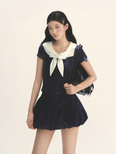 Navy Blue Academy-style Pleated Skirt - CHINASQUAD