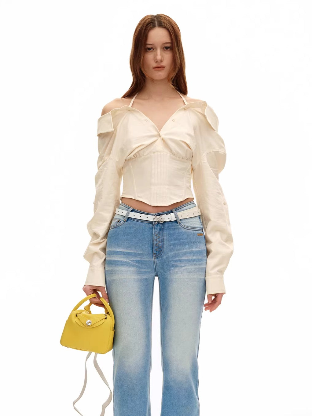 Rider Lyocell-Cotton Multiway Cropped Shirt