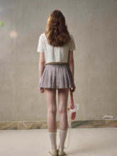 Velvet Floral Pleated Skirt - CHINASQUAD