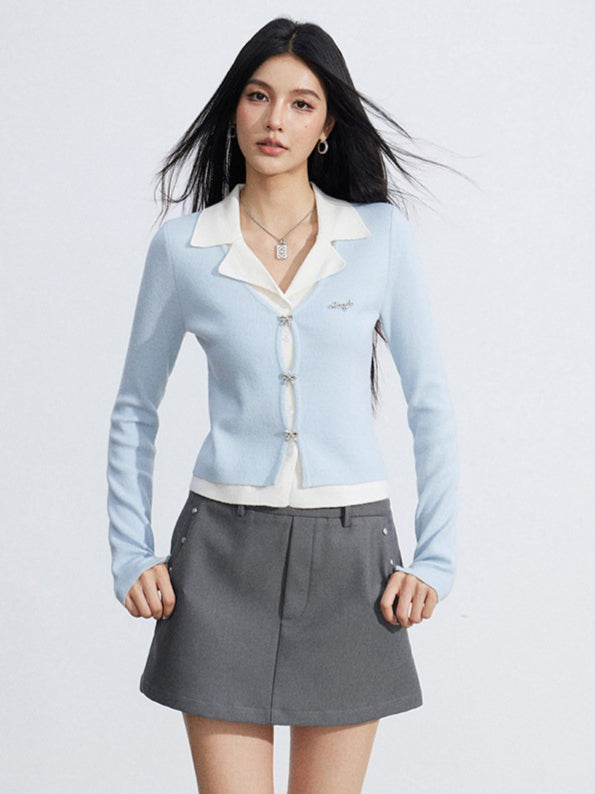 Preppy Soft Knit Polo Long Sleeve Base Layer