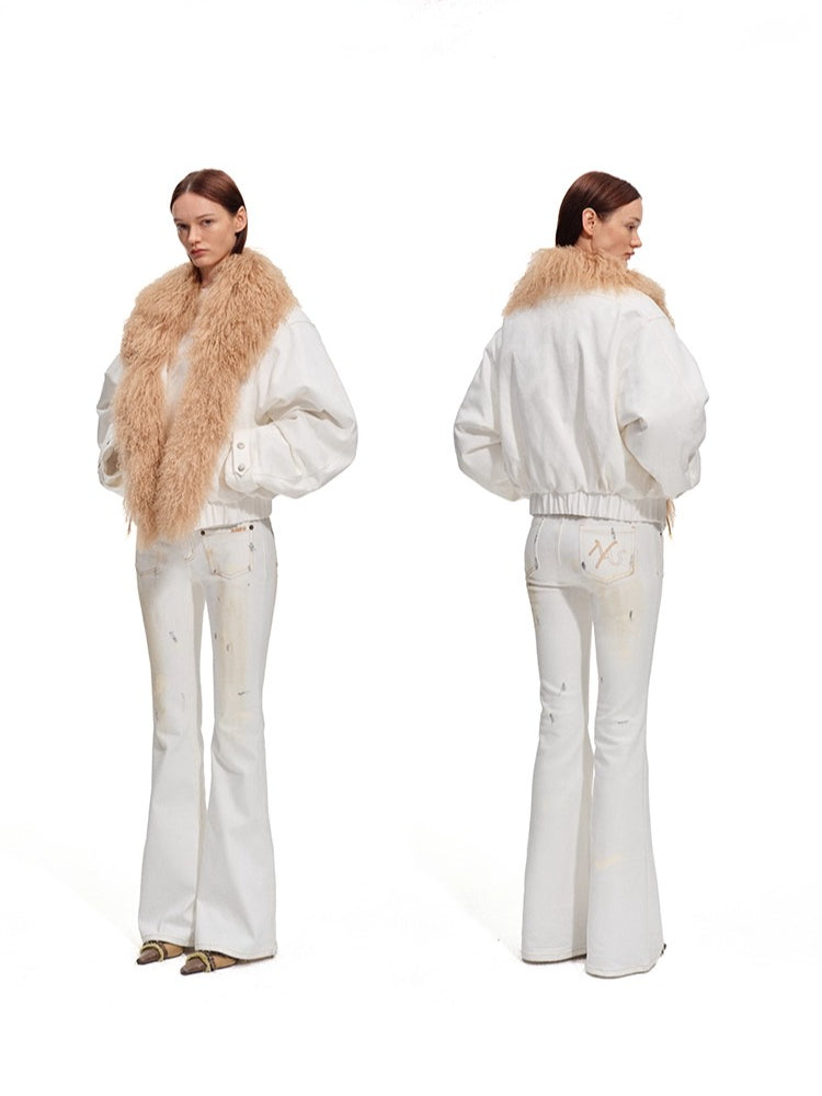 Polar Flare Stretch Denim Pants