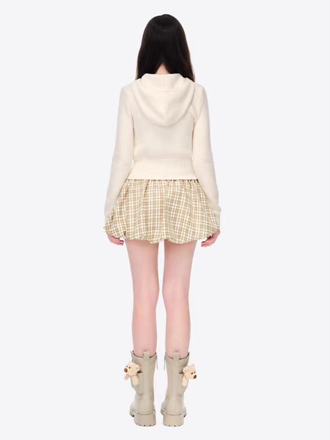 Fitted Cropped Knit Sweater