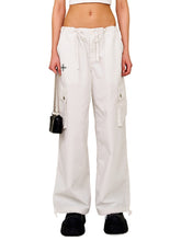 Drawstring - Adjustable Wide - Leg Utility Pants - CHINASQUAD