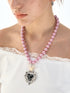 Cat Heart Enamel Pearl Necklace - CHINASQUAD