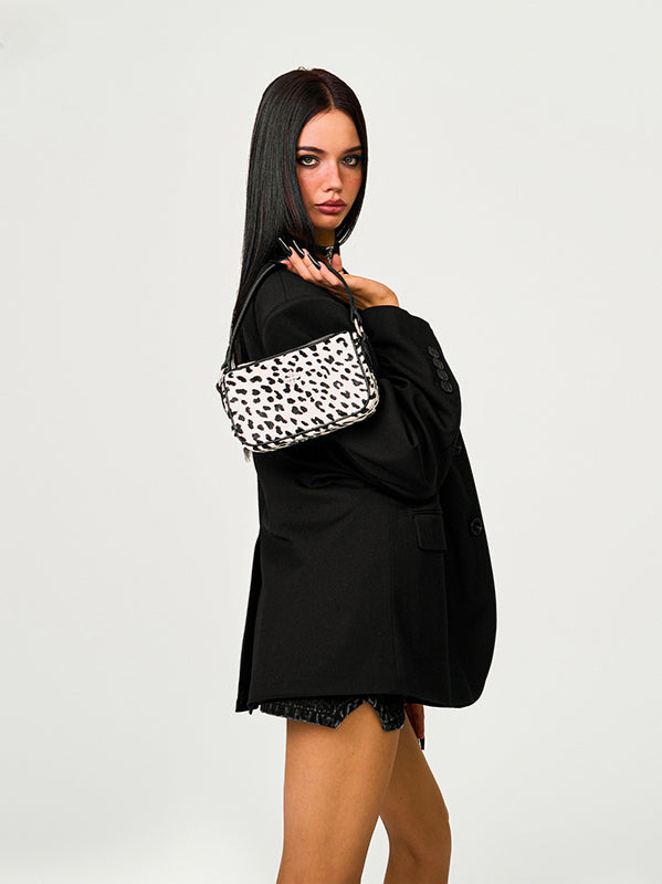 Badge Cross Leather Handbag - CHINASQUAD