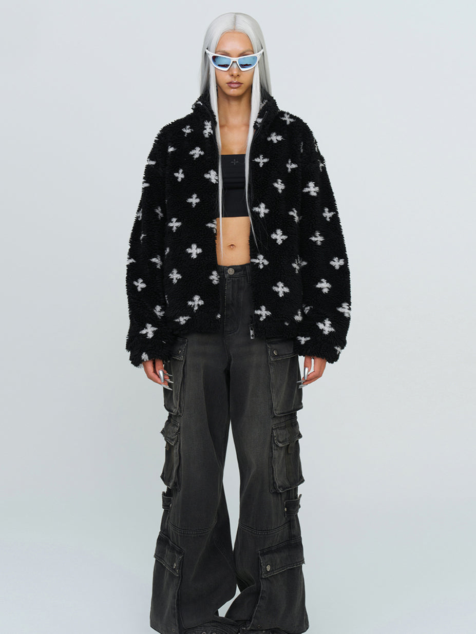 Black Garden Fleece Jacket - CHINASQUAD