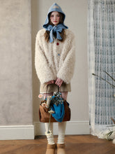 Cream Strawberry Gray-Blue Fur Jacket - CHINASQUAD