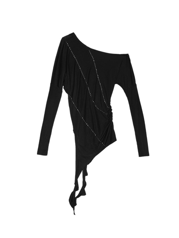 Studded Off-Shoulder Top - CHINASQUAD