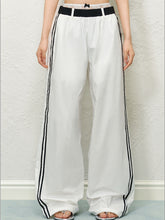 Lace Trim Pleated Wide-leg Pants - CHINASQUAD
