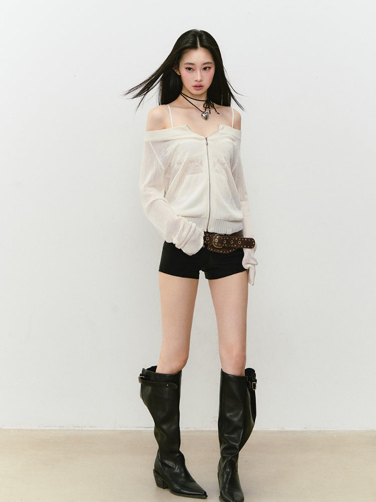 High - Waisted Elastic Slimming Bottoming Shorts