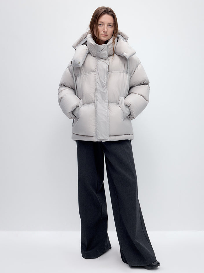 Windproof Hooded Duck Down Jacket - CHINASQUAD
