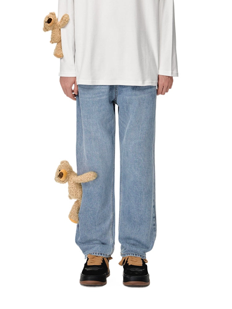 Bear Base Washed Jeans - CHINASQUAD