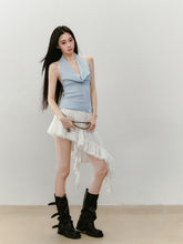 Heavy-duty Knitted Draped Neck Tank Top Set - CHINASQUAD