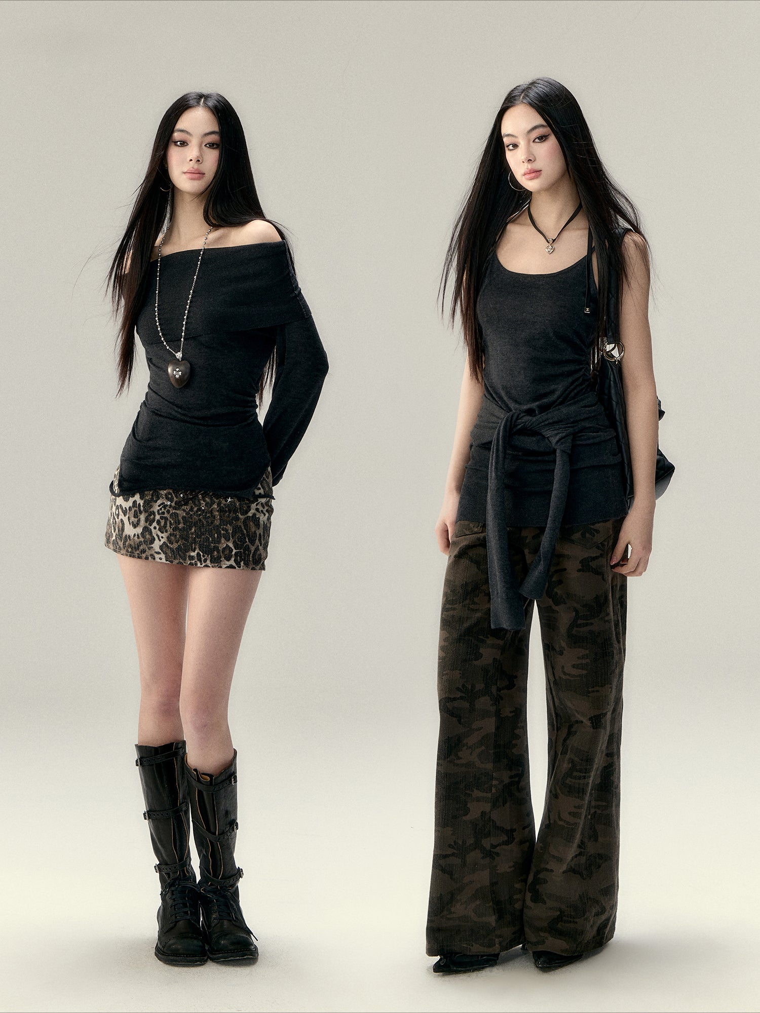 Convertible Off-Shoulder Knit Top - CHINASQUAD