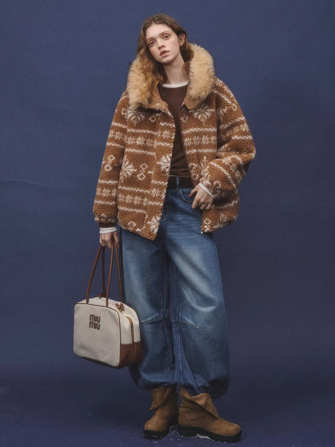 Fur Collar Fleece Hooded Jacket