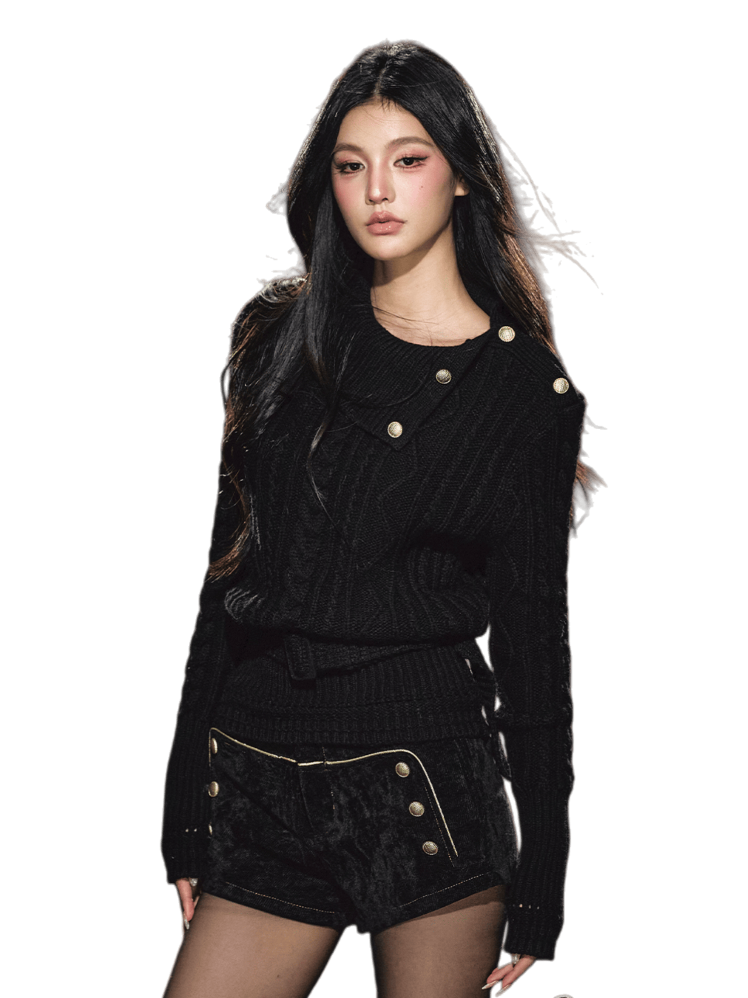 Australian Wool Cable Knit Turtleneck Sweater