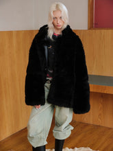 Black & White Reversible Shearling Coat - CHINASQUAD