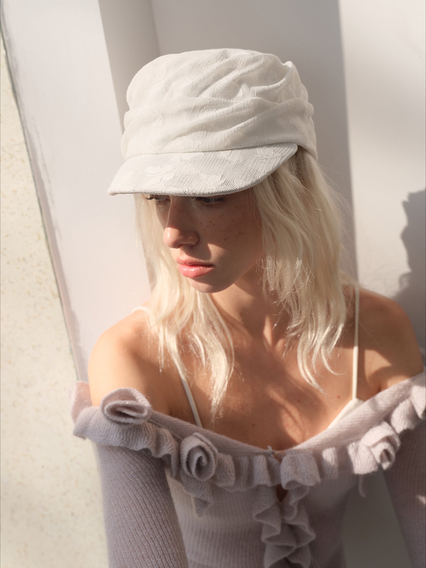 Brim Pleated Adjustable Beret Hat - CHINASQUAD