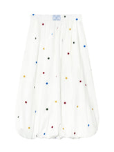 White Heavy-duty Floral Embroidered Midi Skirt Set - CHINASQUAD