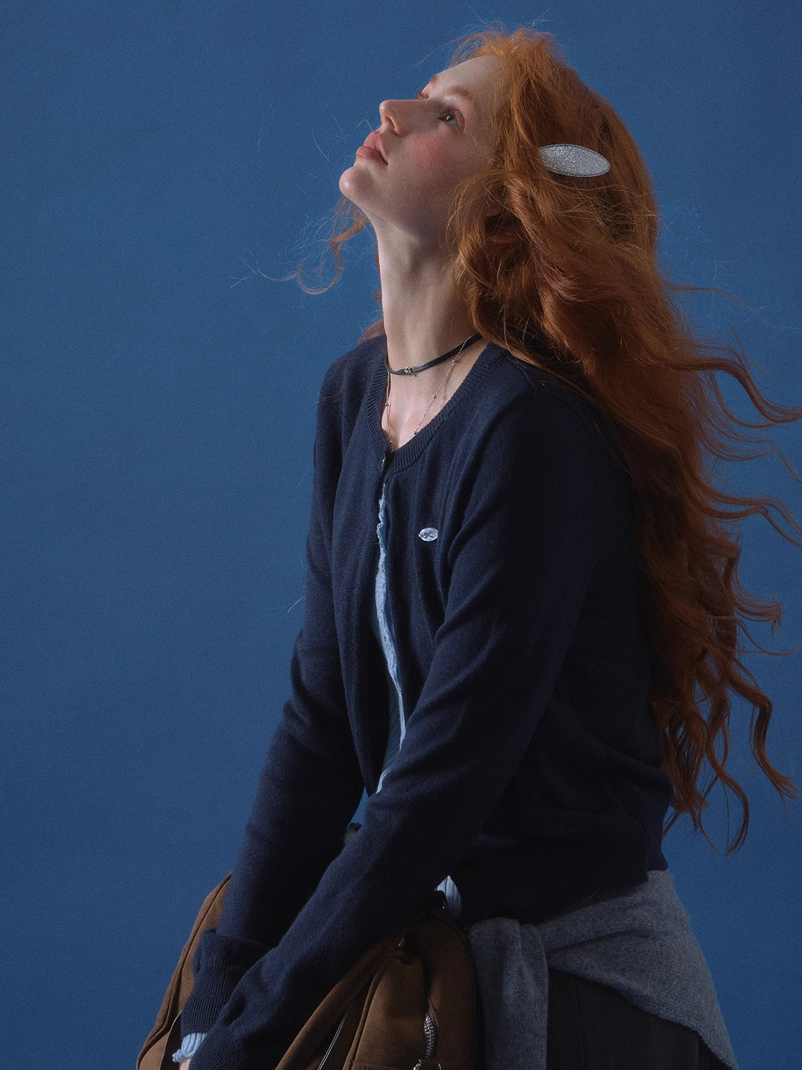 Contrast Layered-Effect Knit Cardigan - CHINASQUAD