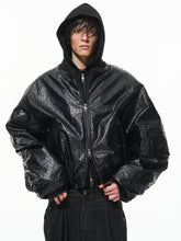 Two-Layer Hooded Sweatshirt Leather Jacket - CHINASQUAD