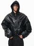 Two-Layer Hooded Sweatshirt Leather Jacket - CHINASQUAD