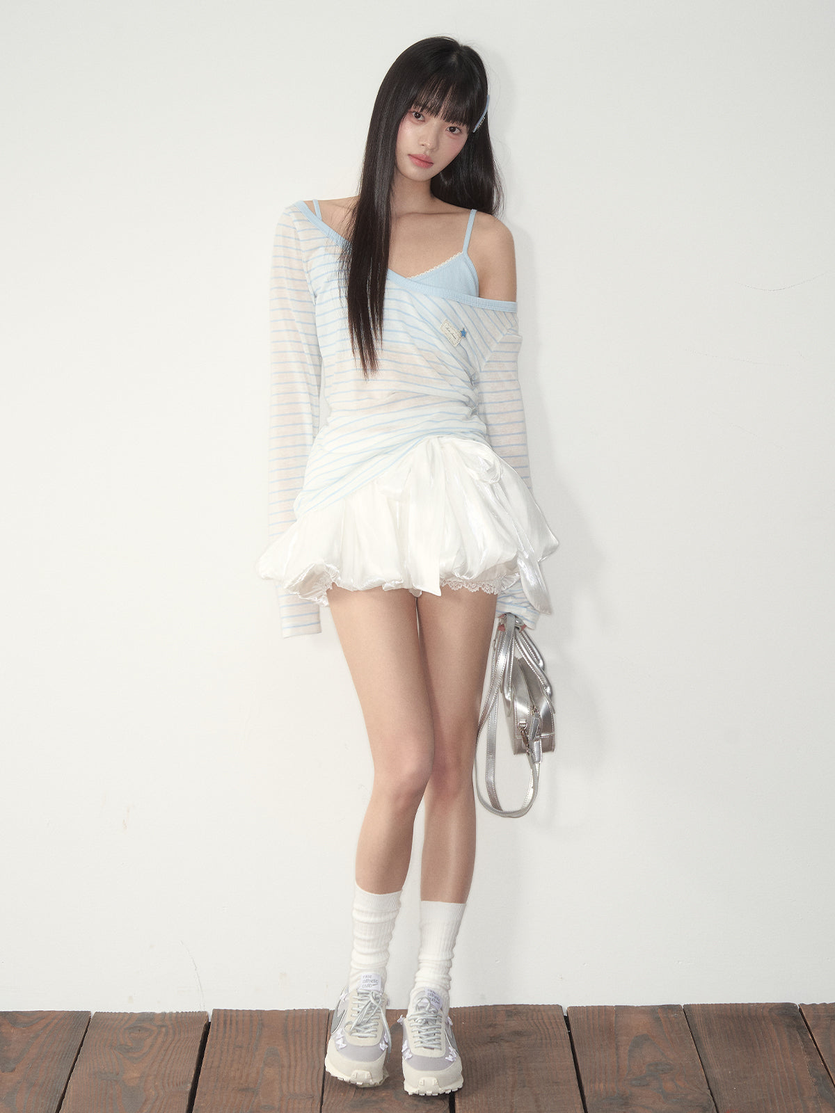 Bow Satin Bubble Mini Skirt - CHINASQUAD