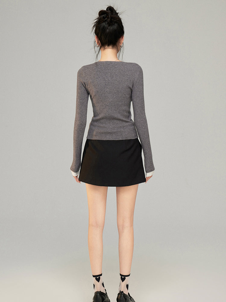 Color-blocked Knit Top - CHINASQUAD