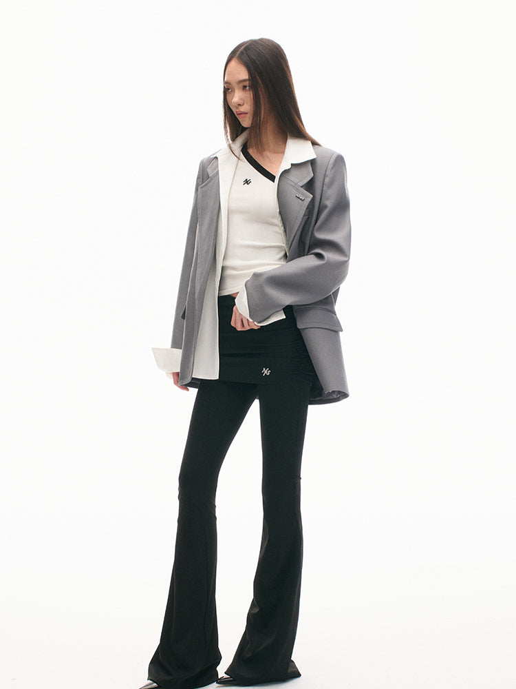 Loose Fit Genuine Two-piece Structured Shirt - CHINASQUAD