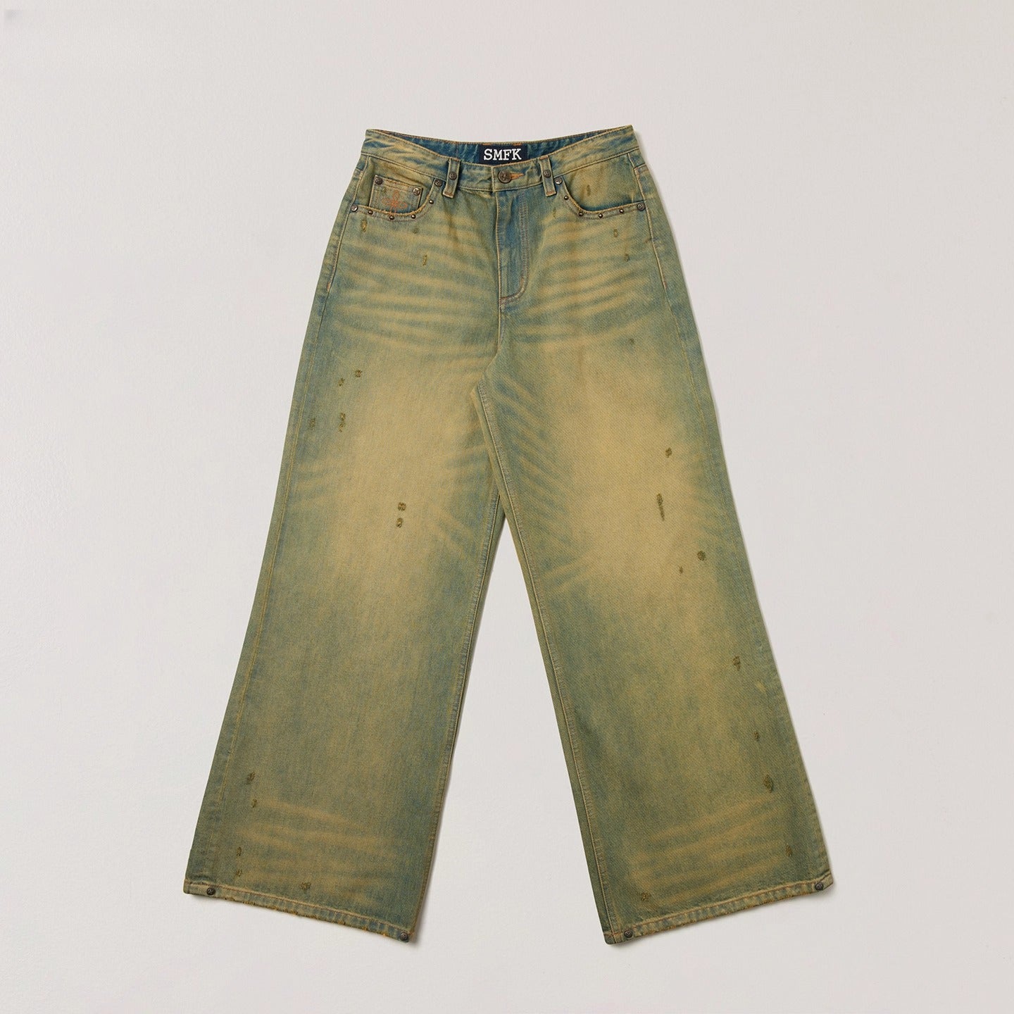 Wild Mustang Classic Wide-Leg Jeans