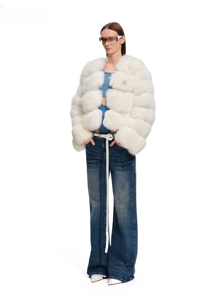 Polar Shearling Fox Fur Jacket