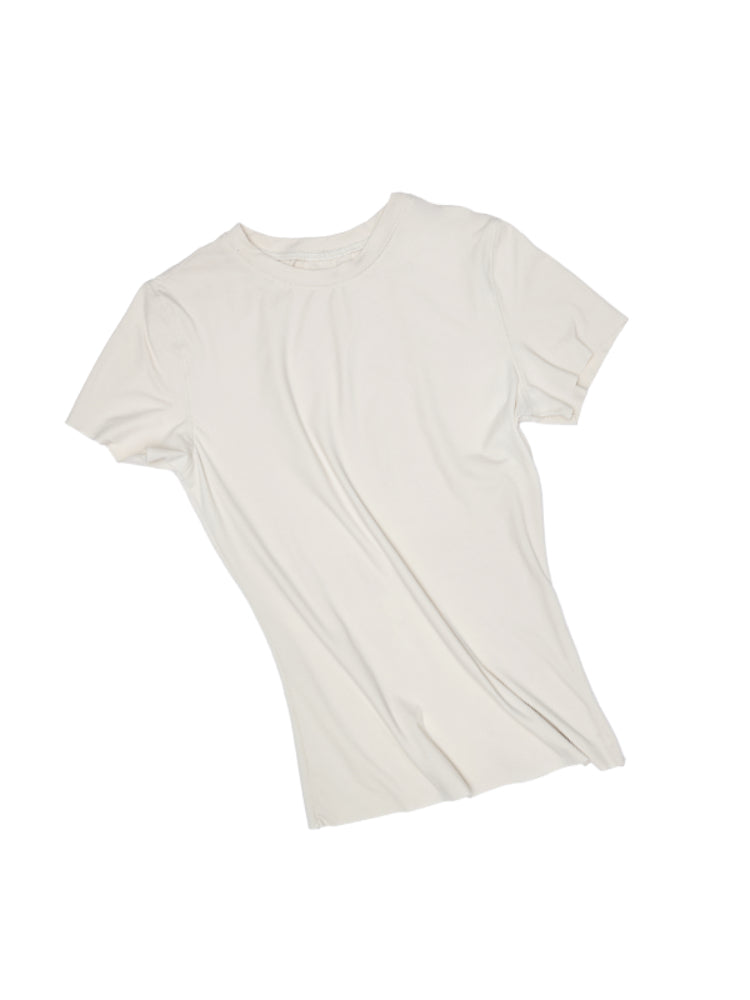Basic Slim-Fit Solid-Color T-shirt - CHINASQUAD