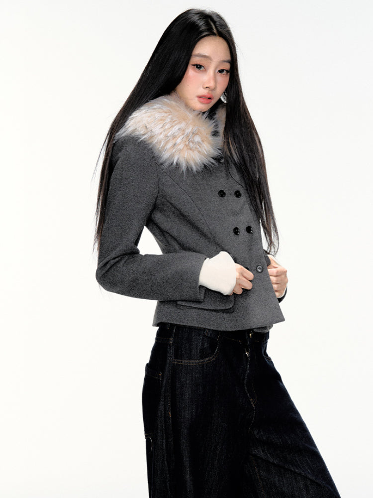 Grey Short Down Jacket - CHINASQUAD