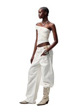 Irregular Multi-Wear Ruched Acetate T-Shirt - CHINASQUAD