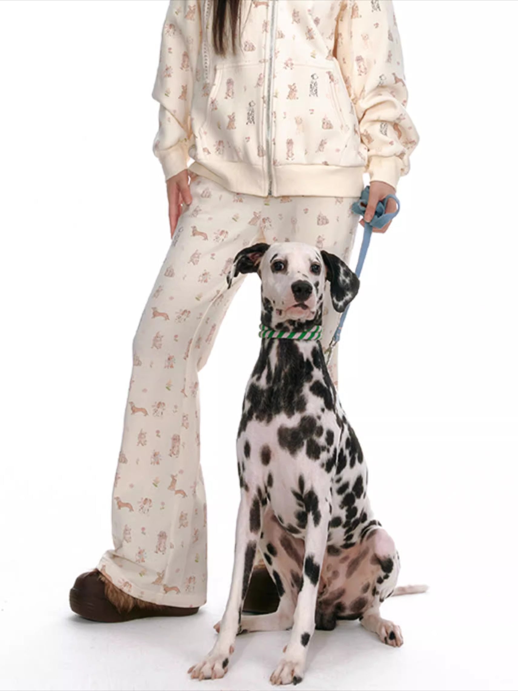 Dog Print Knit Lounge Set