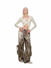 Tie-up and Fur Panel Knitted Cardigan - CHINASQUAD