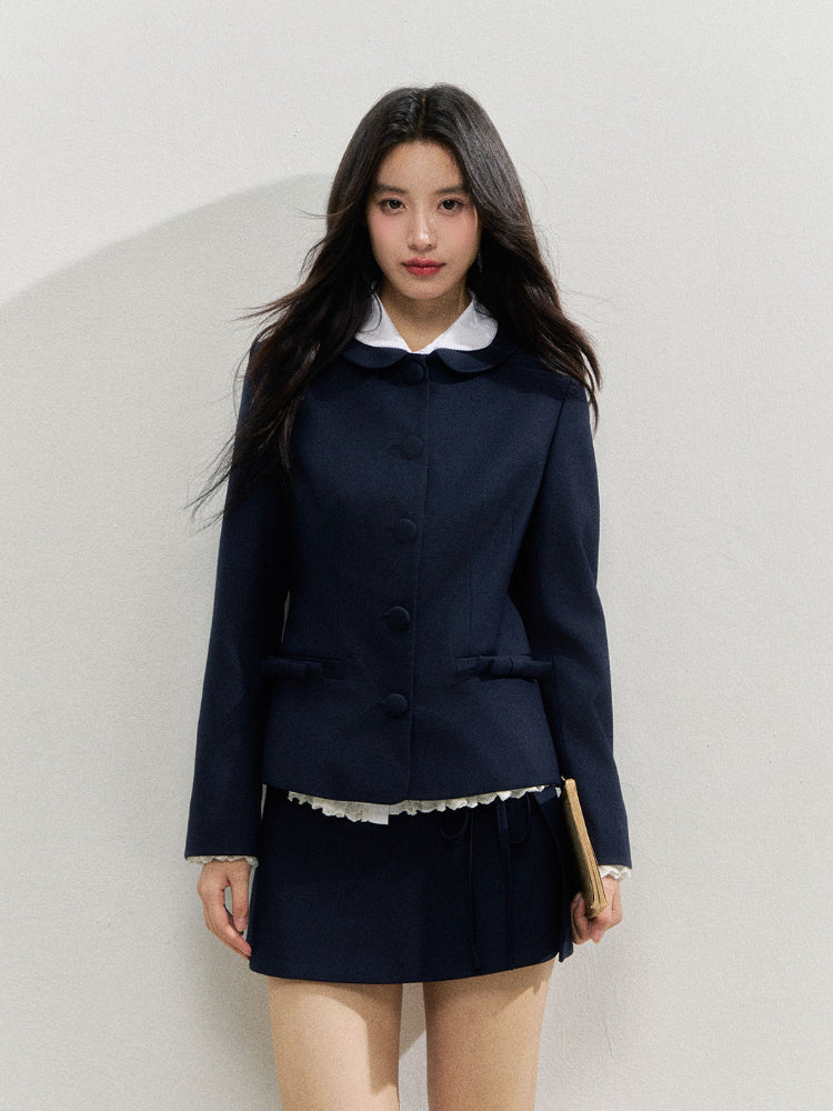 Navy Blue College-style Suit - CHINASQUAD