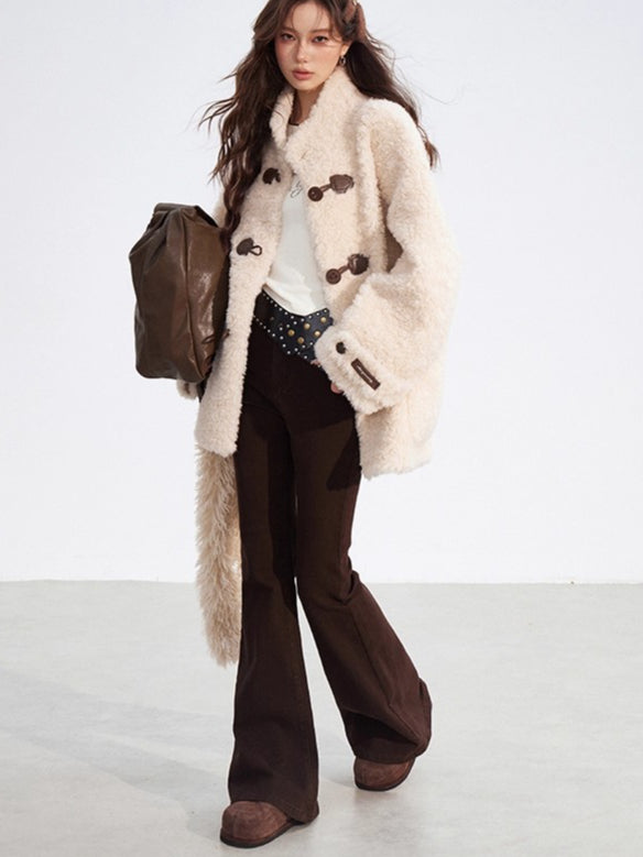Embroidered Flared Denim Pants