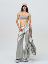 Compass Wild Classic Wide-Leg Jeans Silver - CHINASQUAD