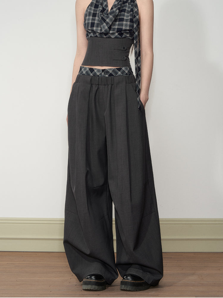 Checkered Halter Top & Pants Set - CHINASQUAD