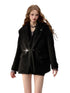 Khaki & Black Woolen 2-in-1 Blazer - CHINASQUAD