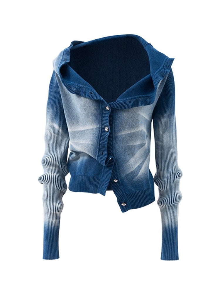 "Feria Series" Volcano Tie-Dye Washed Knit Cardigan - CHINASQUAD