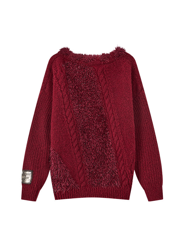 Off-Shoulder Sweater Knitted Pullover - CHINASQUAD