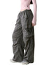Mesh Pocket Cargo Wide-Leg Pants - CHINASQUAD