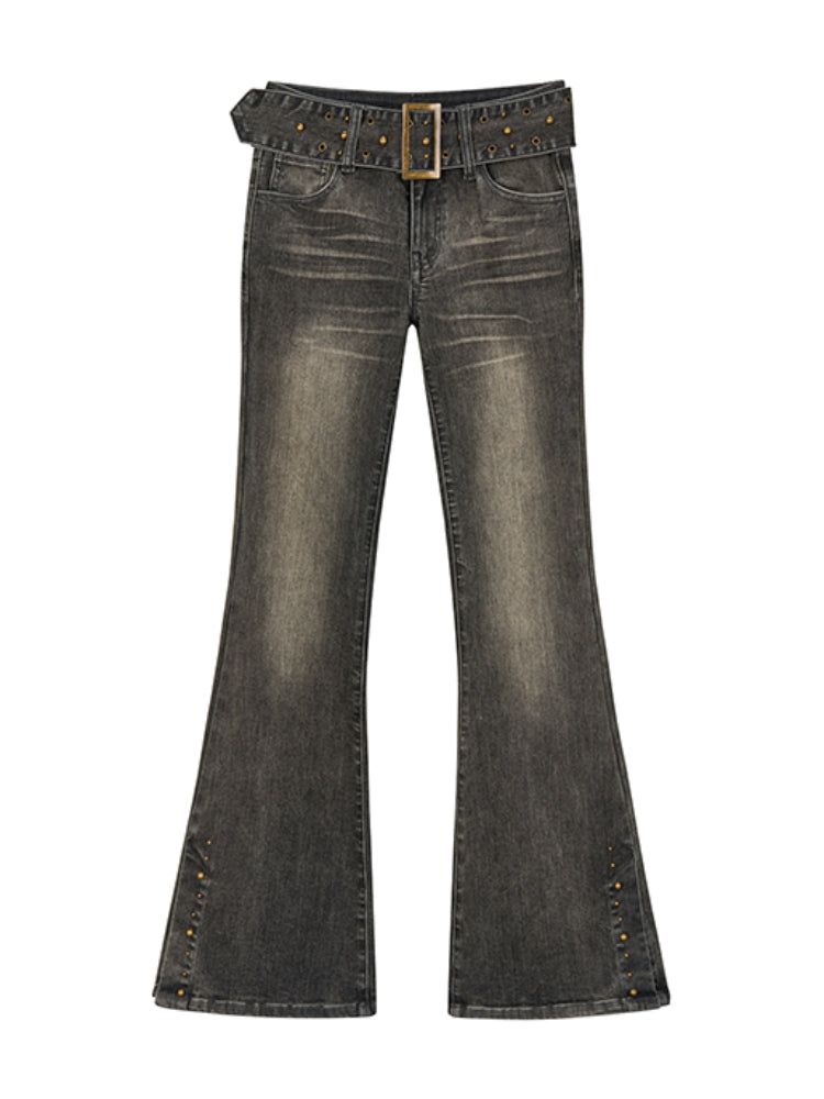 Stretch Slim Fit Flared Jeans - CHINASQUAD