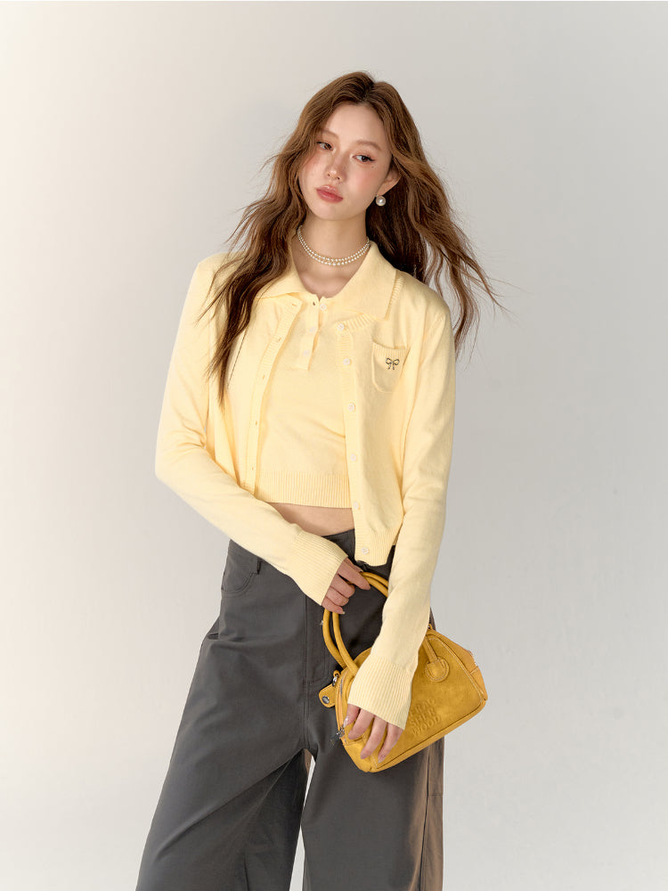 Butterfly Knot Soft Wool Sweater & Vest Set - CHINASQUAD